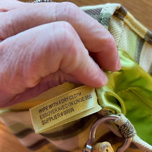 Green Striped Bamboo Handle Bag🌺 - Picture 8 of 8